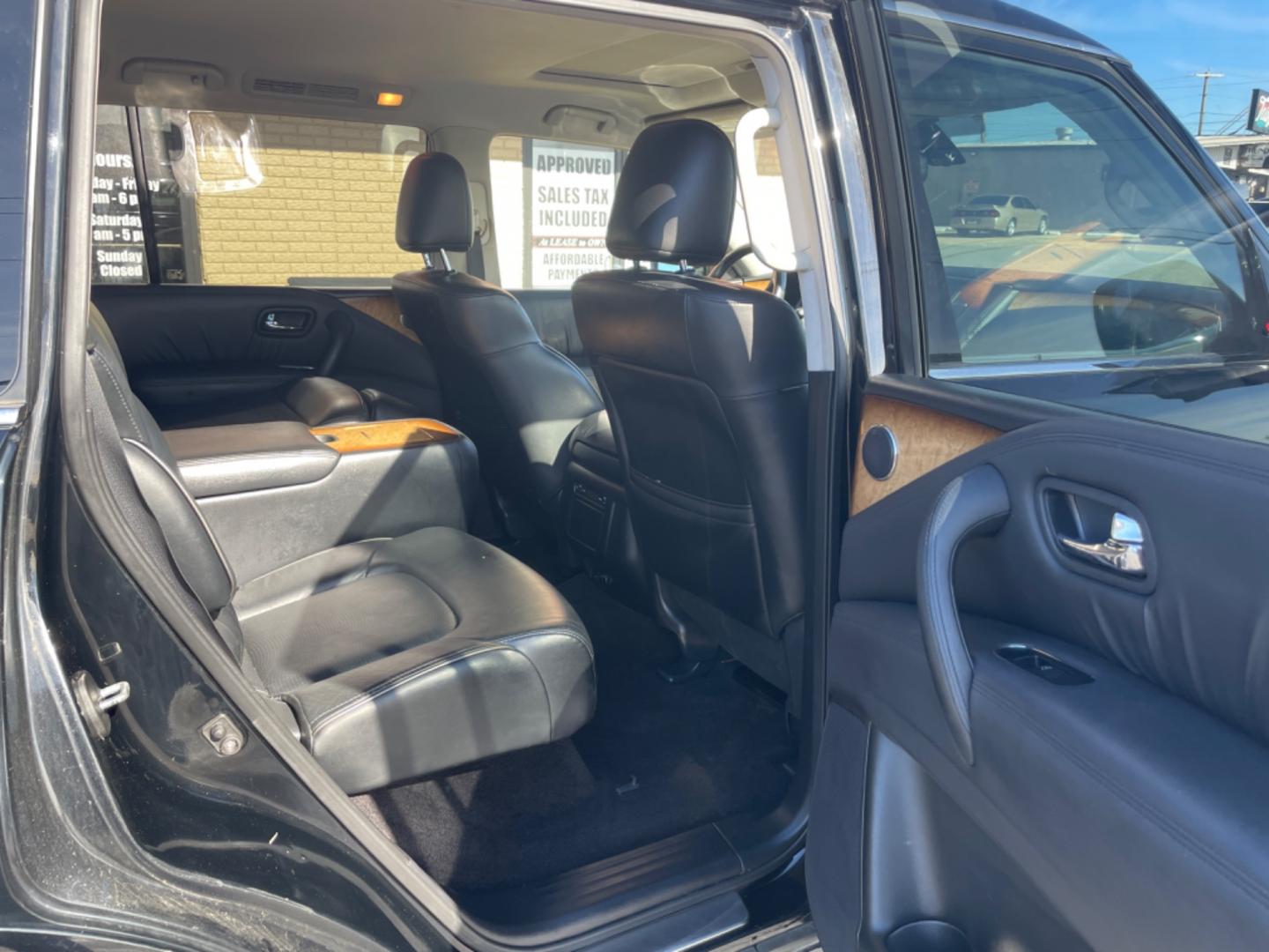 2012 Black INFINITI QX (JN8AZ2NE5C9) with an V8, 5.6 Liter engine, Automatic, 7-Spd transmission, located at 8008 Warden Rd, Sherwood, AR, 72120, (501) 801-6100, 34.830078, -92.186684 - Photo#9